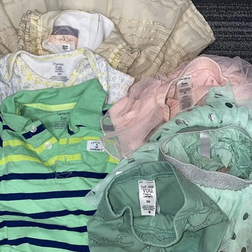 Newborn 0-3 Month Baby Girl Clothing Lot 6 Pc Pippa & Julie Carter’s Tutu Dress